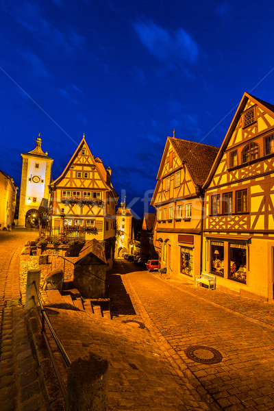 Rothenburg ob der Tauber Night Stock photo © vichie81