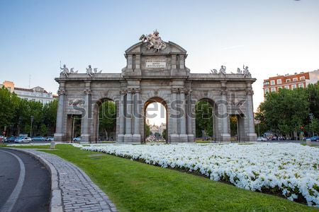 Gate at Independence Square Madrid Spain Stock photo © vichie81