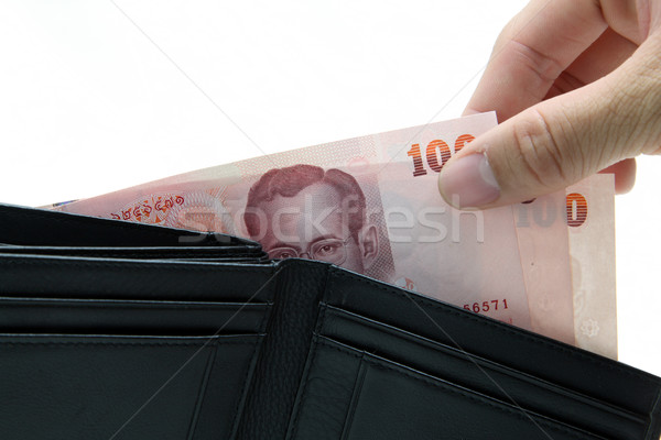 concept of pick up money from wallet Stock photo © vichie81