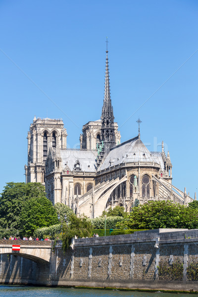 Foto stock: Catedral · dama · París · champán · río · Francia