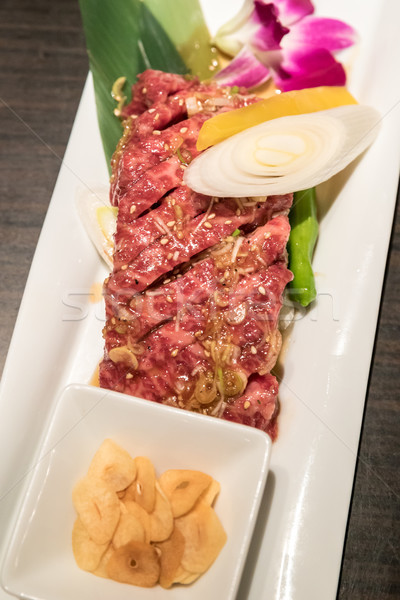 Marhahús steak japán hús BBQ étel Stock fotó © vichie81