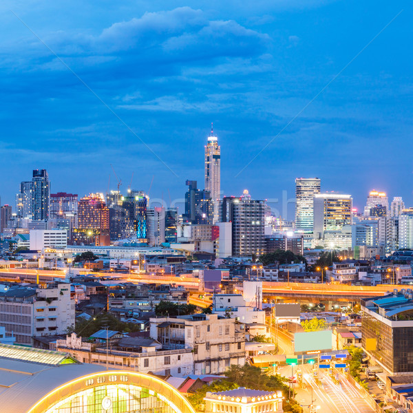 Foto d'archivio: Panorama · Bangkok · centrale · stazione · ferroviaria · skyline · cityscape