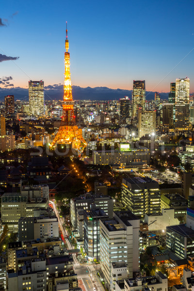 東京 塔 市容 日落 黃昏 商業照片 © vichie81