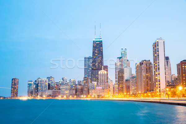 Chicago at dusk Stock photo © vichie81