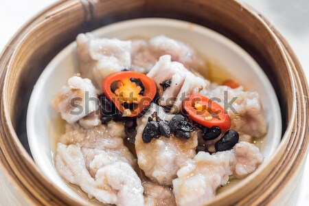 Negru fasole carne de porc chinez Imagine de stoc © vichie81