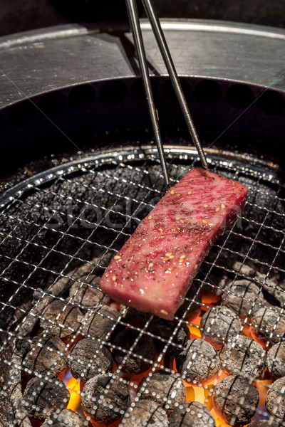 Gegrild lendenen vlees versheid japans bbq Stockfoto © vichie81