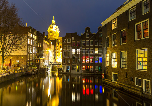 Amsterdam at night Stock photo © vichie81