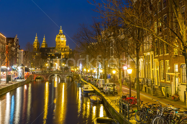 Amsterdam at night Stock photo © vichie81