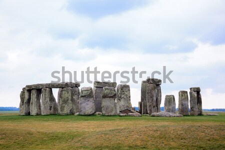 Stonehenge Anglia Egyesült Királyság tájkép naptár kő Stock fotó © vichie81