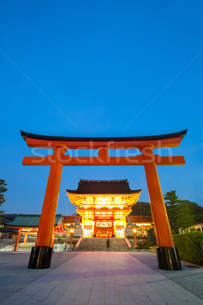 святыня Киото сумерки Япония небе лет Сток-фото © vichie81