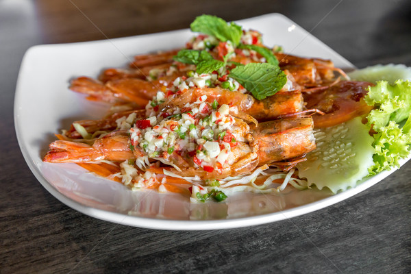 Tiger prawn spicy salad, Stock photo © vichie81