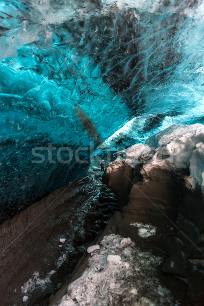 Lodu jaskini Islandia lodowiec wody charakter Zdjęcia stock © vichie81