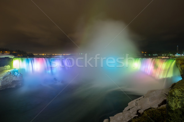 Niagara Falls Light at night Stock photo © vichie81