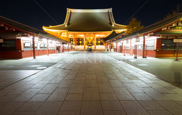 Tempel Tokyo Japan Himmel Gebäude Stadt Stock foto © vichie81
