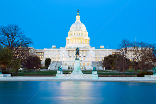 Edificio anochecer Washington DC EUA cielo agua Foto stock © vichie81