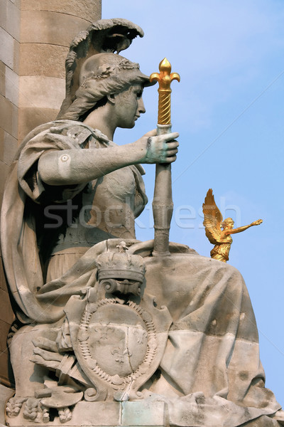 Stock photo: statue at alexander bridge Paris