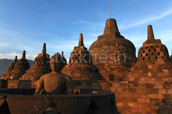 Buddha Statue at Borobudur Stock photo © vichie81