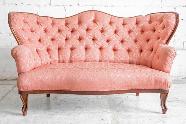 Roze sofa klassiek stijl bank vintage Stockfoto © vichie81