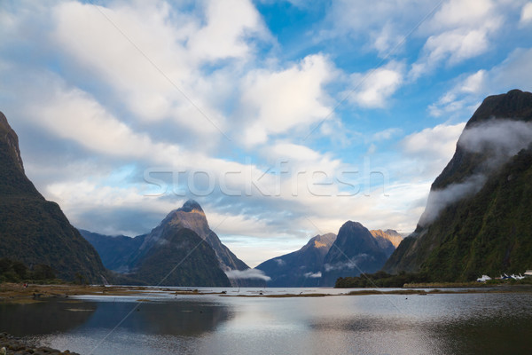 Sonido Nueva Zelandia reflexión alto montana glaciar Foto stock © vichie81