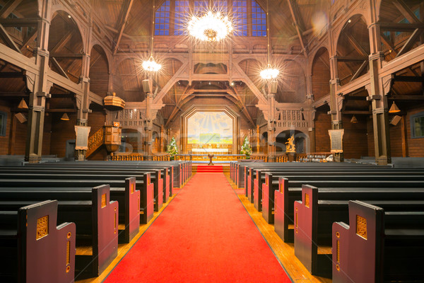 Kiruna cathedral interior Stock photo © vichie81