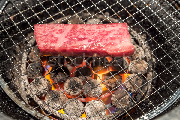 Alla griglia controfiletto carne freschezza japanese bbq Foto d'archivio © vichie81