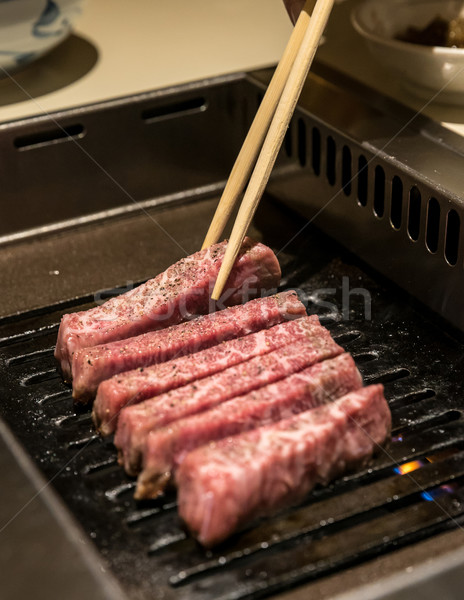 wagyu A5 Beef yakiniku Stock photo © vichie81