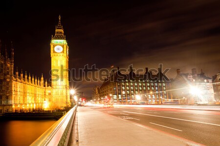 Zdjęcia stock: Londyn · Big · Ben · westminster · most · świetle · szlak
