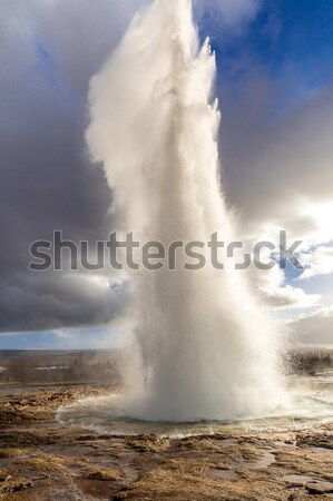 Photo stock: Islande · source · chaude · or · cercle · eau