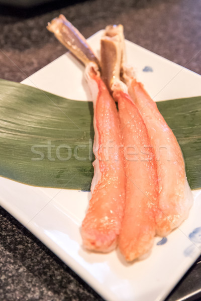 Vermelho rei caranguejo comida peixe carne Foto stock © vichie81