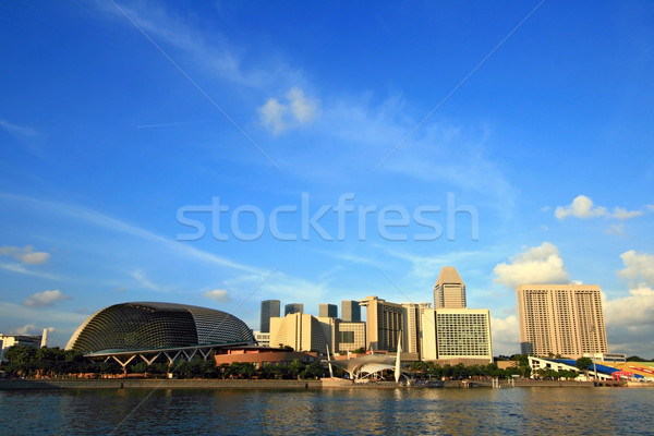 Stockfoto: Singapore · wolkenkrabbers · gebouw · mooie · hemel · skyline