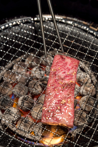 Grillezett vesepecsenye hús frissesség japán BBQ Stock fotó © vichie81