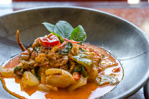 Curry suave cangrejo queso salud huevo Foto stock © vichie81