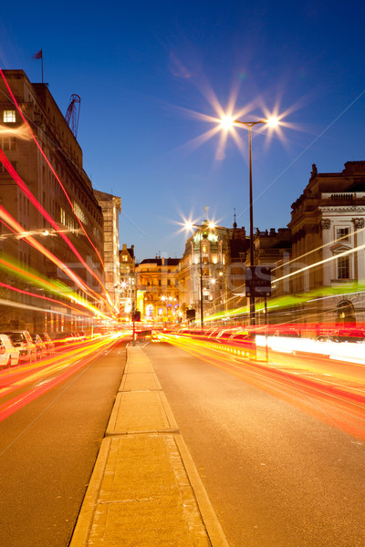 London Stadtbild Straße Licht Weg Dämmerung Stock foto © vichie81