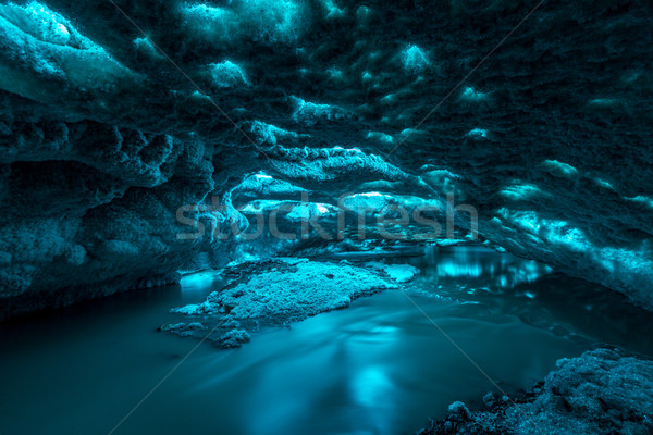 Eis Höhle Island Gletscher Wasser Natur Stock foto © vichie81