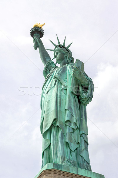 Statuie libertate panoramă New York City SUA verde Imagine de stoc © vichie81