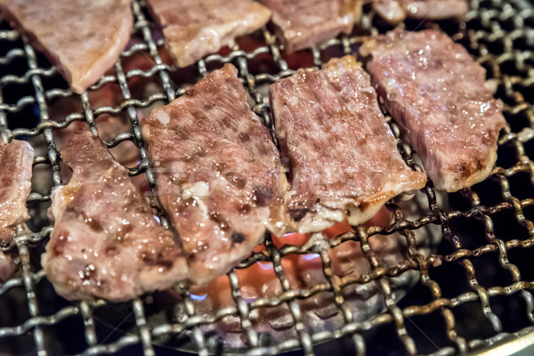 Stockfoto: Gegrild · lendenen · vlees · versheid · japans · bbq