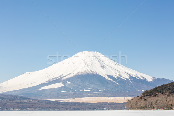 Winter Mount Fuji meer sneeuw winterseizoen Stockfoto © vichie81