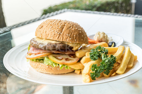 Beef hamburger Stock photo © vichie81