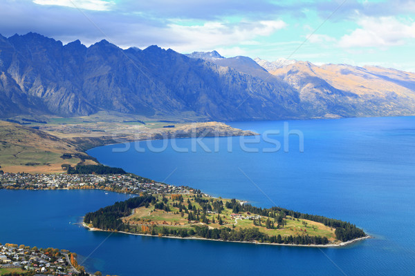 Stockfoto: New · Zealand · meer · top · middag · hemel