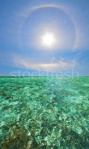 Korall tenger sziget tökéletes égbolt víz Stock fotó © vichie81