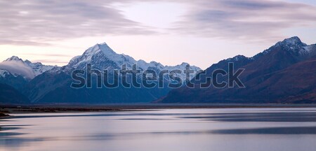 Koch Sonnenuntergang New Zealand Panorama Landschaft See Stock foto © vichie81