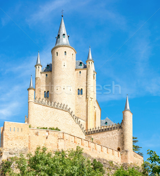 Hiszpania kamień fortyfikacja starych miasta zamek Zdjęcia stock © vichie81