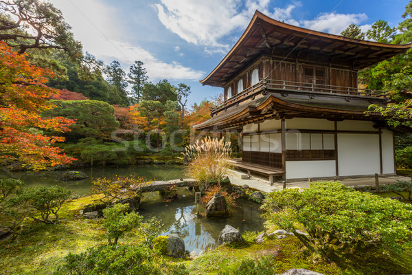Kyoto tempio argento Giappone acqua costruzione Foto d'archivio © vichie81
