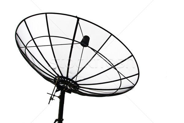 Antena satelitarna odizolowany biały niebo domu telefon Zdjęcia stock © vichie81