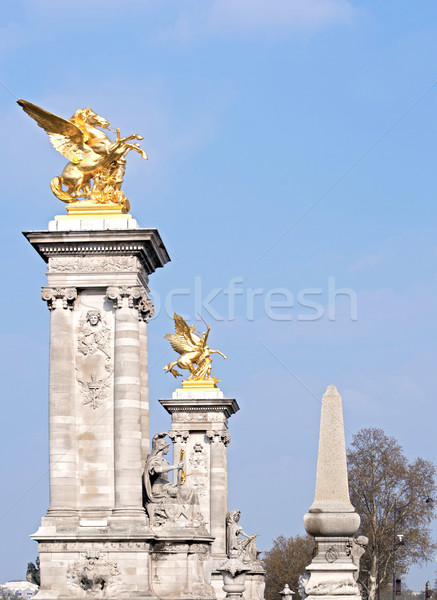 Paris Statue bridge alexander  Stock photo © vichie81
