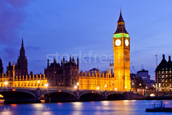 Big Ben Londres horloge tour parlement maison [[stock_photo]] © vichie81