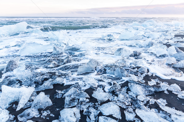 Iceberg beach Iceland Stock photo © vichie81