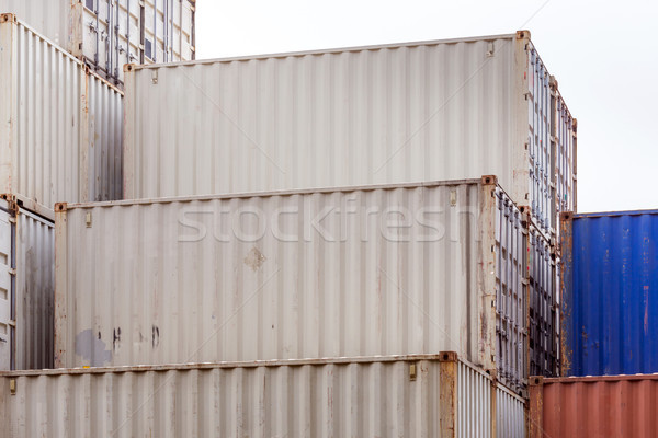 Cargo Containers Stack Stock photo © vichie81