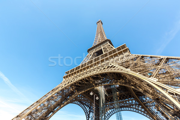 Eiffelturm Paris Sommer blauer Himmel Frankreich Himmel Stock foto © vichie81
