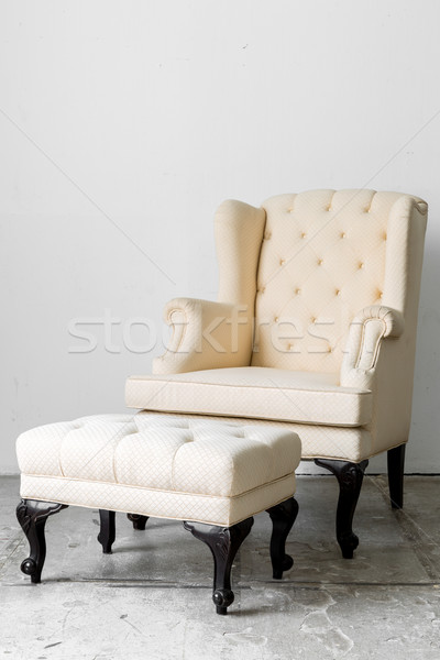 Stock photo: beige retro chair